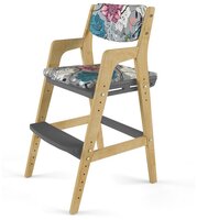 Детский растущий стул 38 Попугаев Вуди с подушками, комбо-серый/Мечта