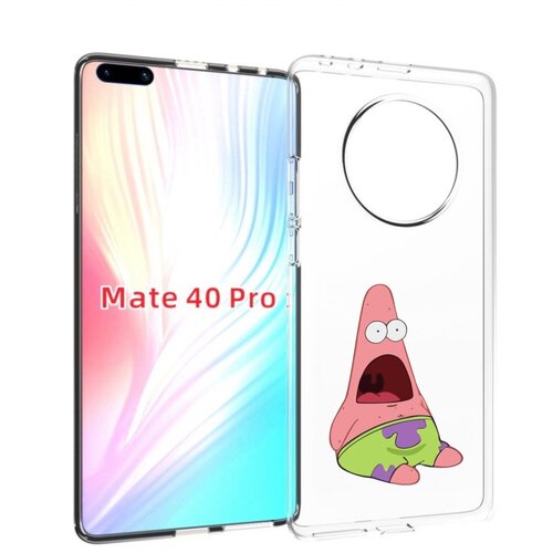 Чехол MyPads патрик-в-шоке детский для Huawei Mate 40 Pro (NOH-NX9) задняя-панель-накладка-бампер