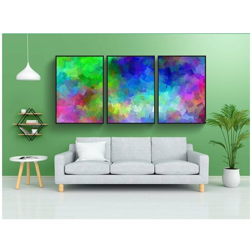 фото Набор модулных постеров для интерьера "фон, красочные, цвета" 60x90 см. в тубусе, без рамки lotsprints