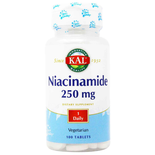 KAL Niacinamide (Ниацинамид) 250 мг 100 таблеток