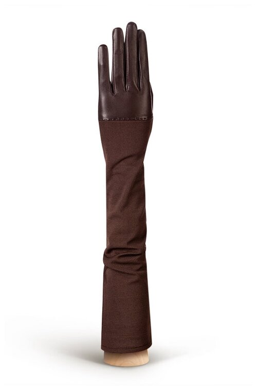 Перчатки ELEGANZZA демисезонные, подкладка, размер 7, коричневый