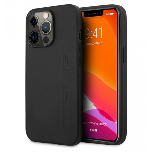фото Чехол cg mobile amg genuine leather big logo hard для iphone 13 pro, цвет черный (amhcp13ldolbk)