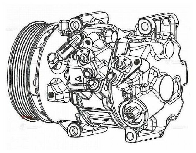 Компрессор кондиционера для автомобилей Camry (11-) 2.5i LUZAR - фото №3