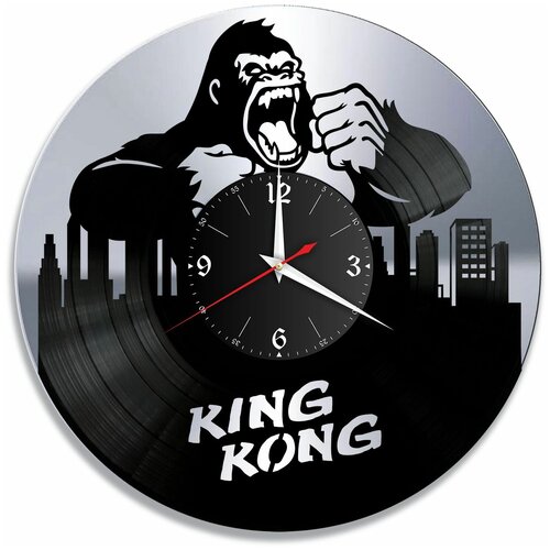 фото Настенные часы redlaser кинг-конг, серебро, из винила №1 vc-12033-2