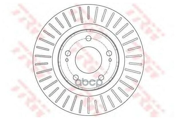 Диск Тормозной Передний Mitsubishi Outlander Ii-Iii, Peugeot 4007 Df6174 TRW арт. DF6174