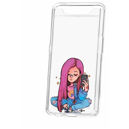 фото Чехол на samsung galaxy a80 / a90 kruche print pink hair / чехол для samsung / чехол с рисунком / чехол с принтом / чехол для самсунг / чехол для самсунг / бампер на гелакси / чехол накладка для гэлэкси / противоударная накладка для samsung galaxy / защита для galaxy / защита на samsung / cиликоновый чехол для samaung galaxy / пластиковый чехол на самсунг / защитный чехол для самсунг / чехольчик / защита телефона / ударопрочный чехол / галакси кruче