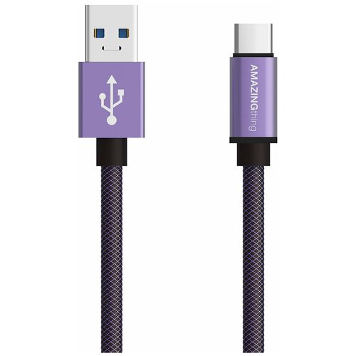 Кабель USB-Type-C Amazingthing SupremeLink Ultimate Speed Lavender Violet 1m 3A