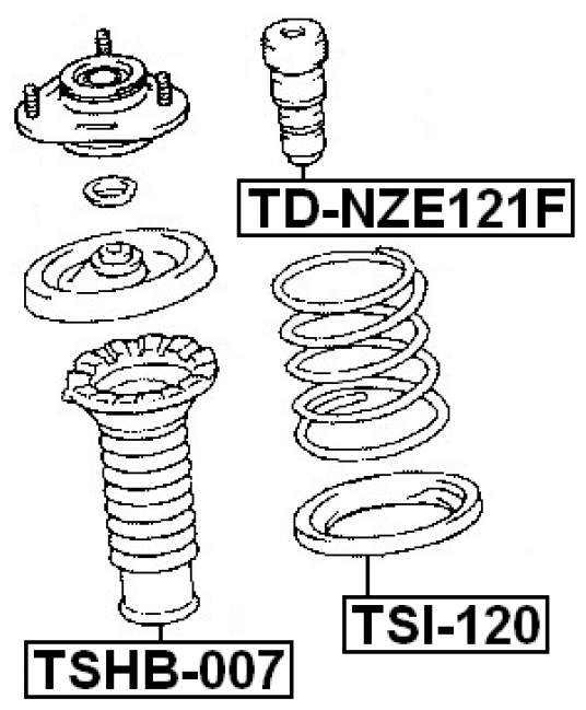 Отбойник переднего амортизатора Febest TD-NZE121F