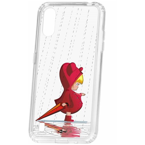фото Чехол на samsung galaxy a01/a015 kruche print девочка с зонтом кruче