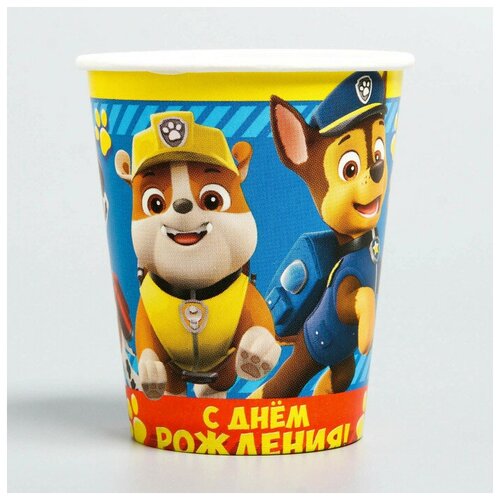 Щенячий патруль. Стакан бумажный «С Днем Рождения!», PAW Patrol (10шт.)