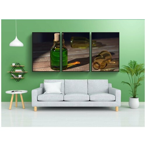 фото Набор модулных постеров для интерьера "бутылка, жидкость, чистый" 60x90 см. в тубусе, без рамки lotsprints