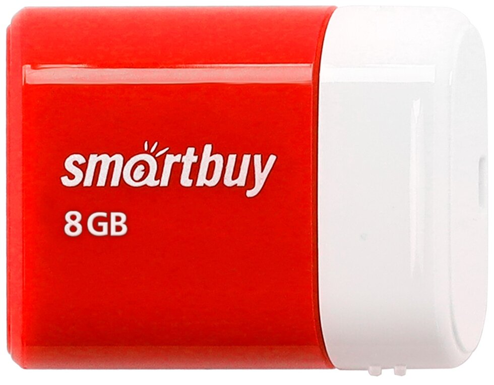 Флеш-накопитель USB 2.0 Smartbuy 8GB LARA Red (SB8GBLara-R)
