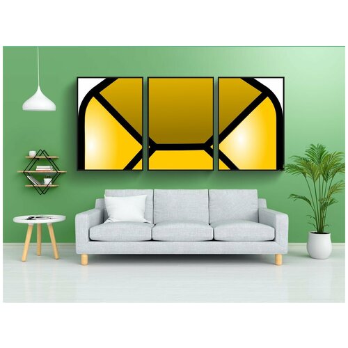 фото Набор модулных постеров для интерьера "конверт, золото, открыто" 60x90 см. в тубусе, без рамки lotsprints