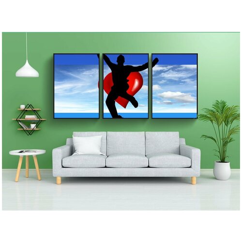 фото Набор модулных постеров для интерьера "сердце, самооценка, самоосвобождение" 60x90 см. в тубусе, без рамки lotsprints