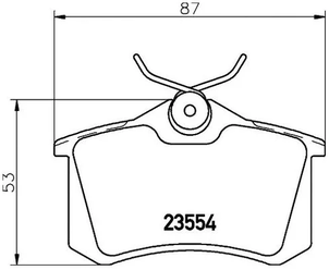 Дисковые тормозные колодки задние Textar 2355402 (4 шт.)