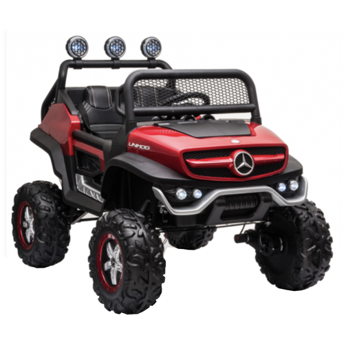 Электромобиль Barty Mercedes-Benz Unimog Mini, красный глянец грузовик maisto mercedes benz unimog u5000 82301 30 см синий серый