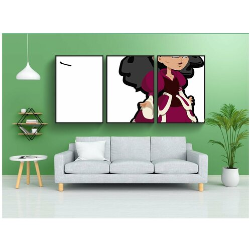 фото Набор модулных постеров для интерьера "королева, принцесса, розовый" 60x90 см. в тубусе, без рамки lotsprints