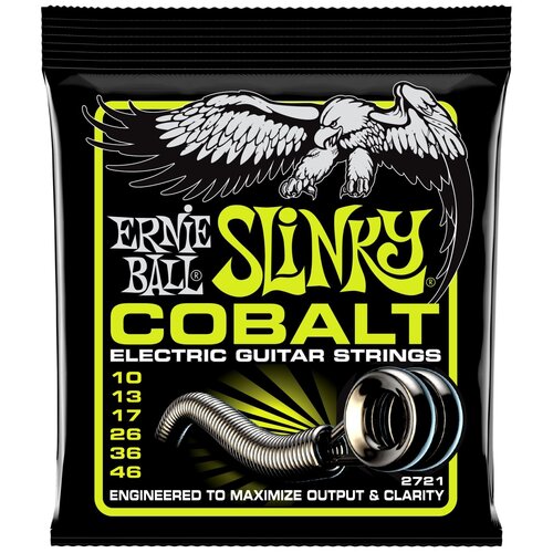 фото Ernie ball струны для электрогитары 2721 cobalt slinky regular 10-46 ernie ball