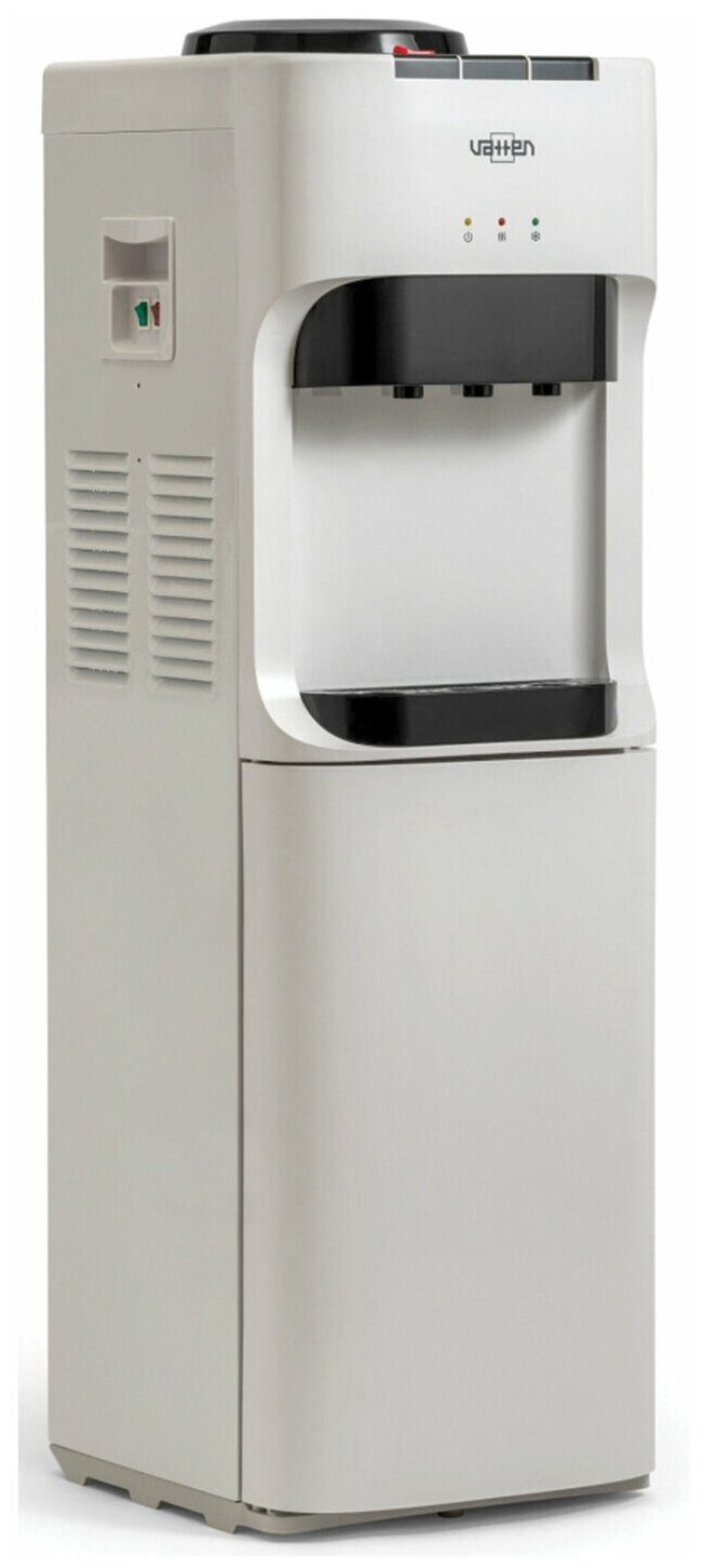 Кулер для воды VATTEN V45WE, напольный, нагрев, охлаждение электронное, 3 крана, белый (5088)