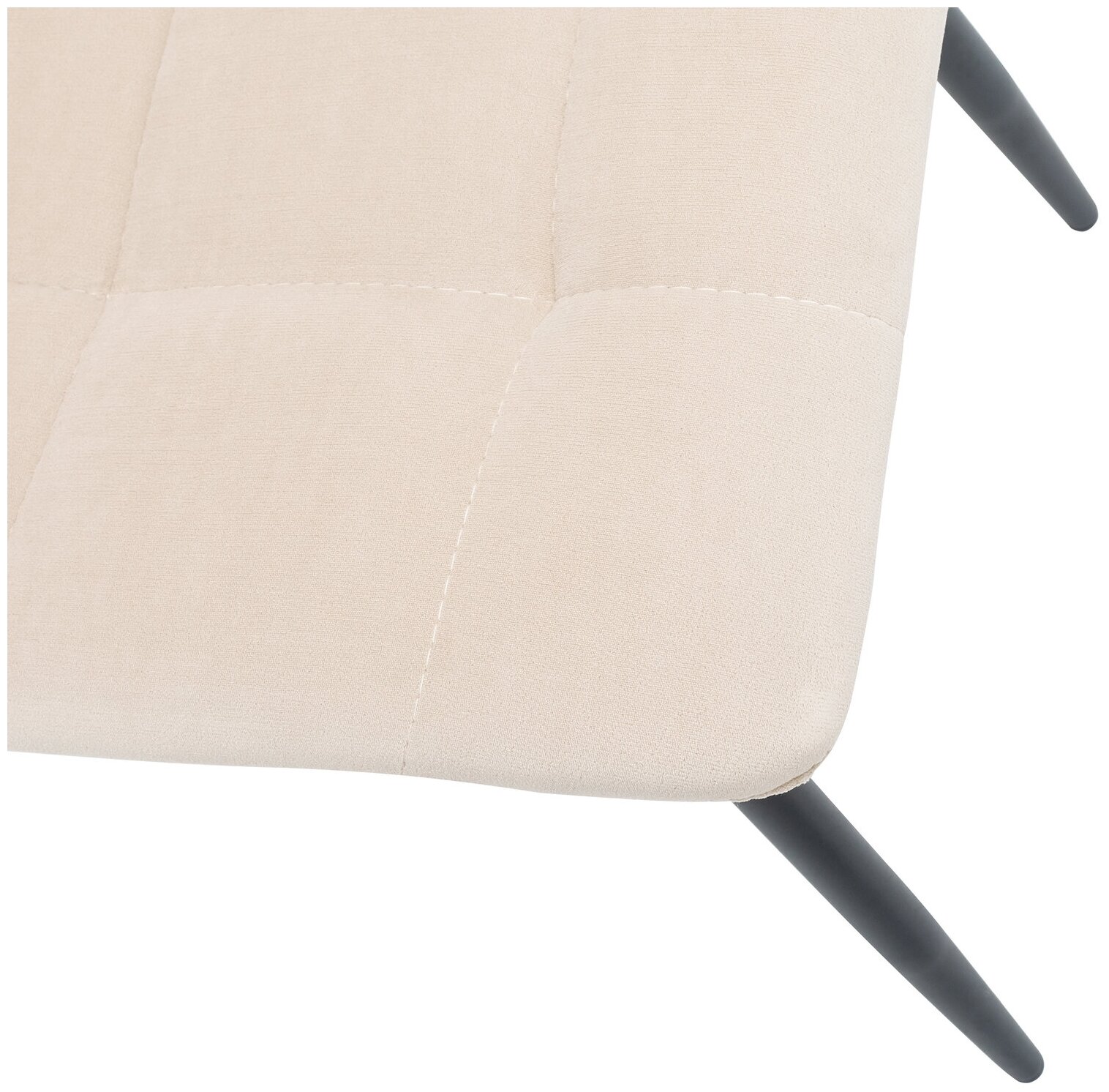 Комплект стульев Leset Скай, металл черный/велюр ULTRA SAND песок, 2 шт. - фотография № 5