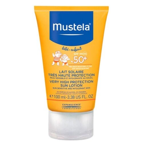 Mustela Sun Молочко солнцезащитное, SPF 50+, 100 мл