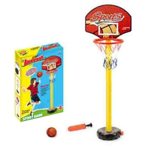 Набор для игры в баскетбол Наша Игрушка напольный, стойка высота 135 см, щит, мяч, насос (JY2223I)