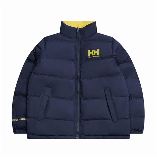 куртка Helly Hansen зимняя, силуэт прямой, карманы, манжеты, размер S, синий, желтый