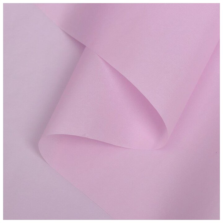Бумага тишью водоотталкивающая, цвет светло-розовый, 58 см х 5 м 19 микрон 4608849