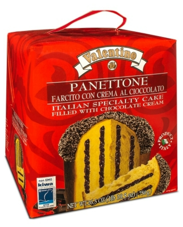 Кекс (кулич) Panettone VALENTINO с шоколадным кремом 750г, Италия - фотография № 2