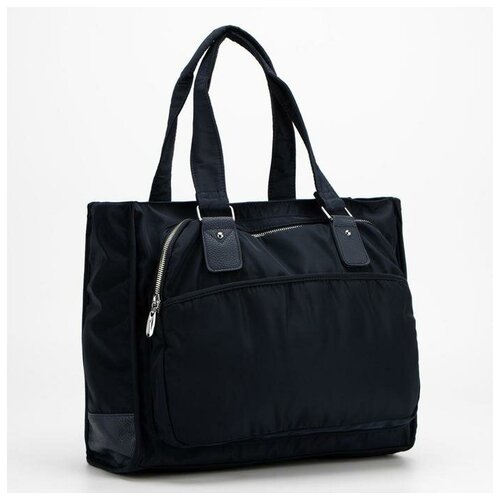 фото --- сумка спортивная, отдел на молнии, 3 наружных кармана, цвет синий