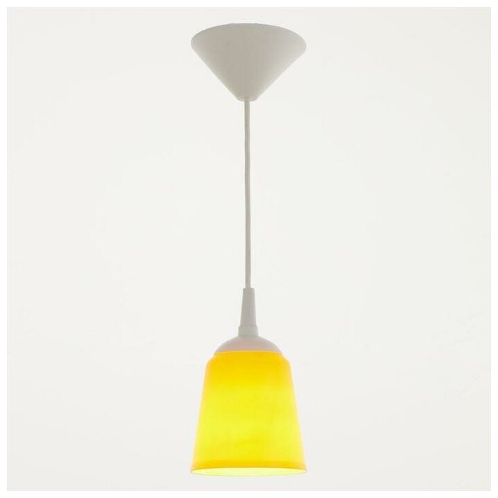 Светильник "Цилиндр" E27 15Вт лимонный 11х11х12-62 см - фотография № 2