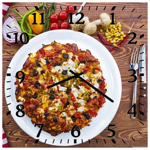 фото Svs настенные часы svs 4001736 kitchen вкусный обед