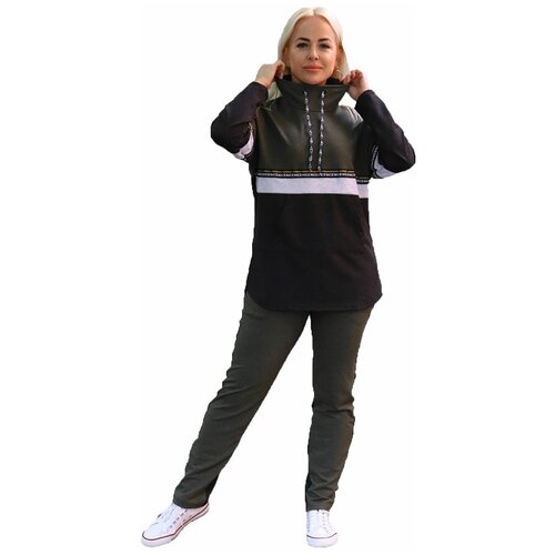 фото Костюм женский "7225" 48р-р хаки спортивный домашняя одежда женская брюки и толстовка millenasharm