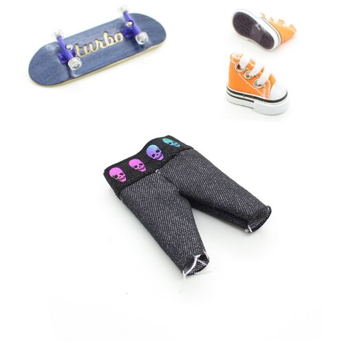 Шорты для фингерборда и фингерсамоката синий Skull