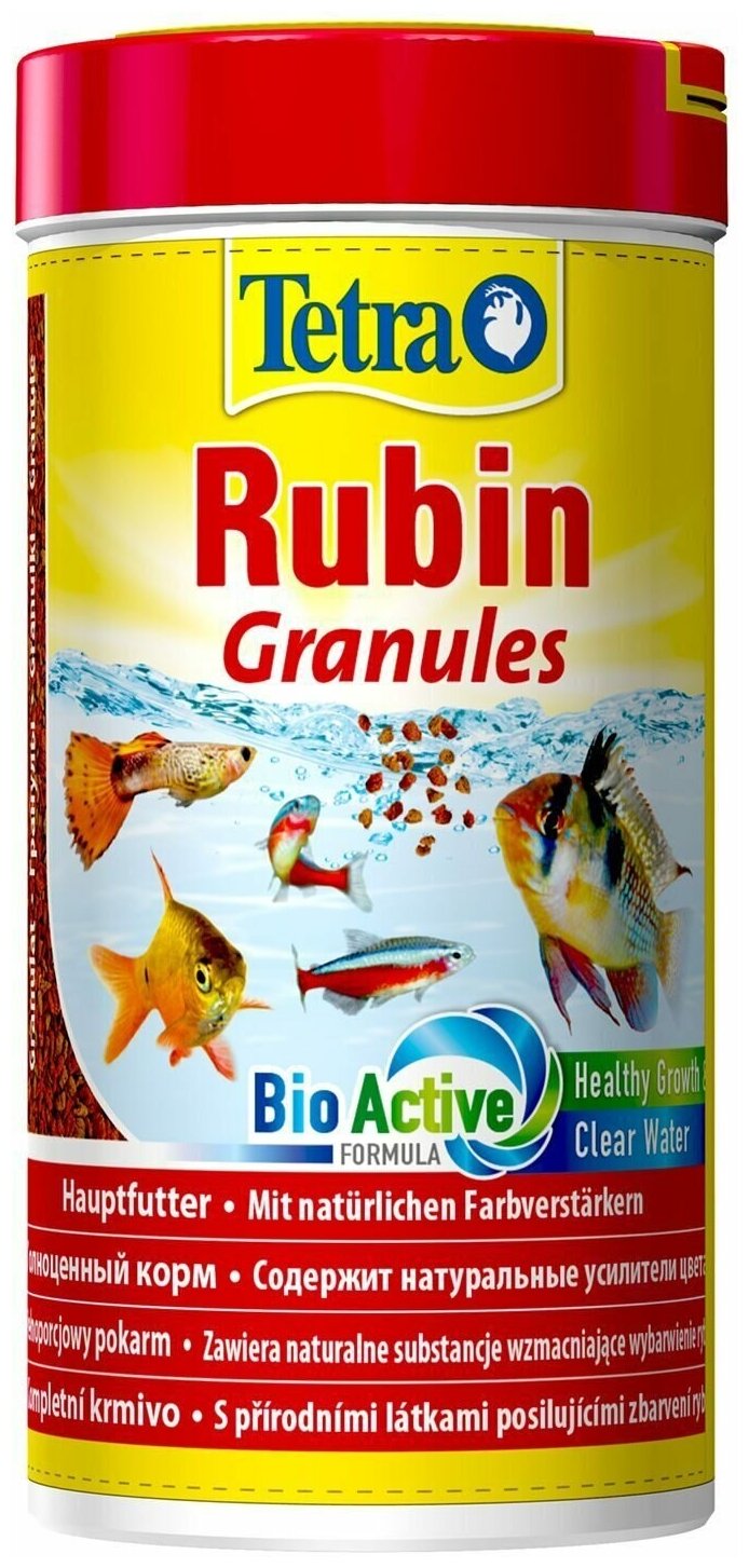 Tetra Rubin Granules корм в гранулах для улучшения окраса всех видов рыб, 250 мл - фотография № 1