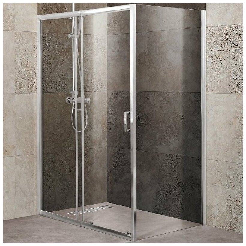 Душевой уголок BelBagno Unique 115x80 UNIQUE-AH-1-100/115-80-C-Cr профиль Хром стекло прозрачное