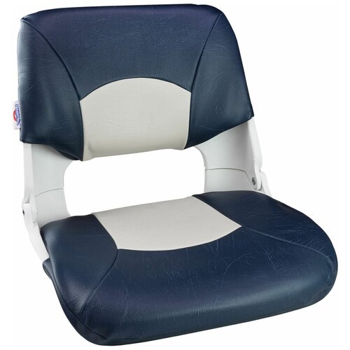 Сиденье для лодки мягкое складное Skipper, сине-серое