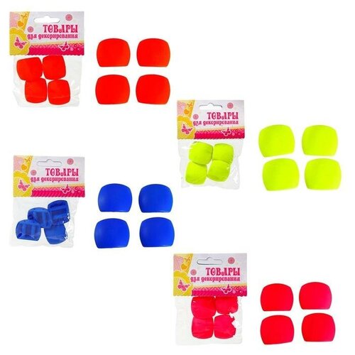 фото Набор бусин «лепесток» 19 г, размер 1 шт: 2 × 3 см, цвета микс mikimarket