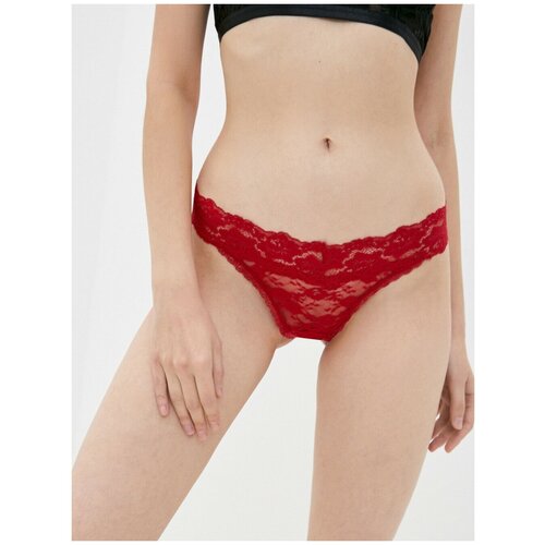фото Кружевные трусы-стринги deseo, цвет ярко-красный, размер s