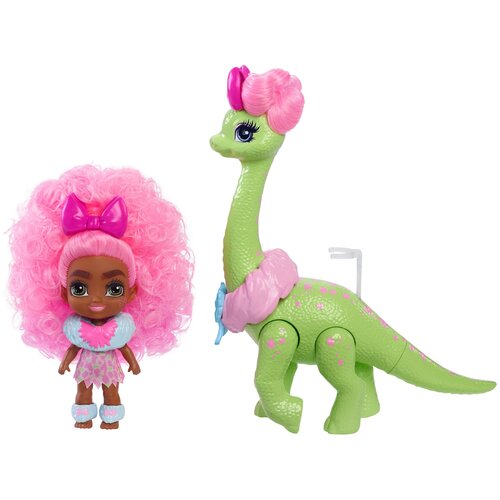 Игровой набор Mattel Cave Club Пещерные малыши Кукла с динозавром GXP22