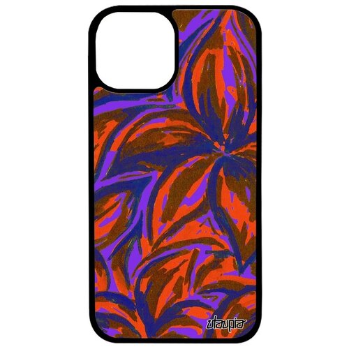 фото Дизайнерский чехол на смартфон // iphone 13 mini // "цветочный узор" дизайн стиль, utaupia, цветной