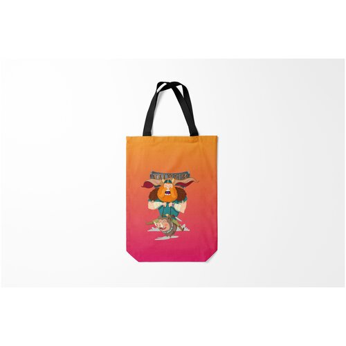 фото Сумка-шоппер / 31х42 см / геймерам / valheim викинг на свине burnettie