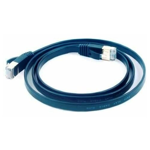 Патч-корд FTP CAT7 KS-is KS-344Black-1 RJ-45 кабель AWG27 плоский - 1 метр чёрный сетевой кабель ks is f ftp cat 7 rj45 10m ks 344 10