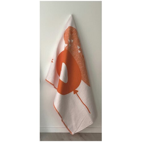 Одеяло байковое премиум «Воздушные шары» 100×140 Оранжевый 