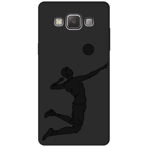 Матовый чехол Volleyball для Samsung Galaxy A5 / Самсунг А5 с эффектом блика черный матовый чехол volleyball для samsung galaxy a5 самсунг а5 с эффектом блика черный