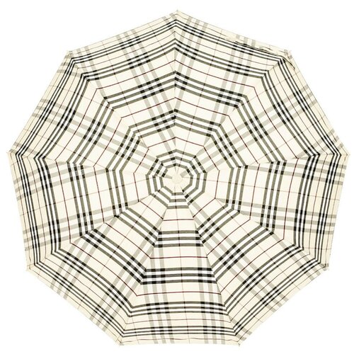 DINIYA зонт клетка, 3 сложения, суперавтомат, полиэстер, купол 102 см. 2248-01