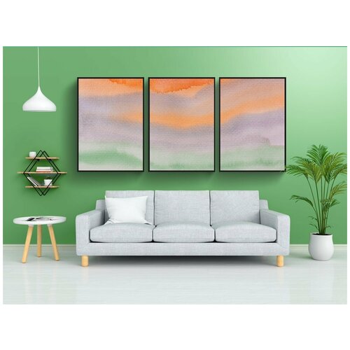 фото Набор модулных постеров для интерьера "акварель, фонд, задний план" 60x90 см. в тубусе, без рамки lotsprints