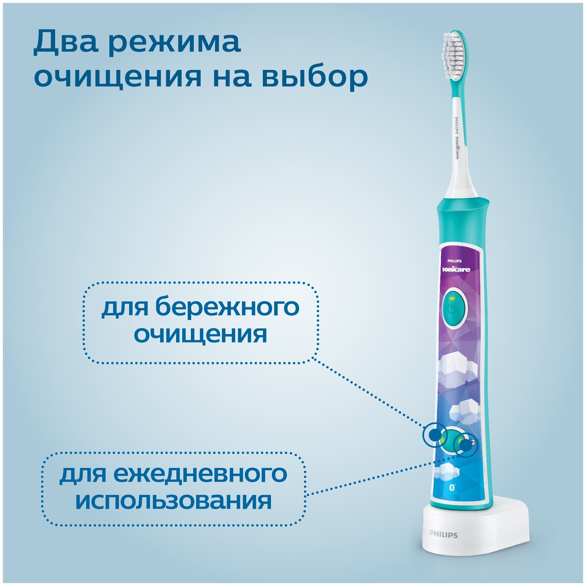 Электрическая зубная щетка PHILIPS Sonicare For Kids , цвет: розовый - фото №8