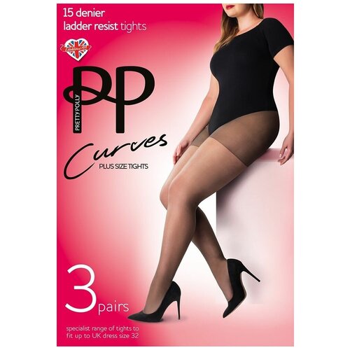 фото Колготки pretty polly, с шортиками, 3 шт., размер xl, серый, фиолетовый