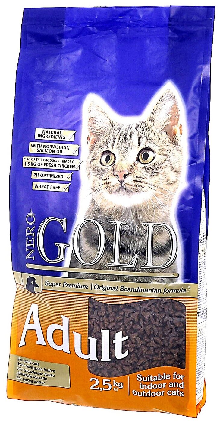 Корм Nero Gold для Кошек с Курицей (Cat Adult Chicken 32/18), 18 кг